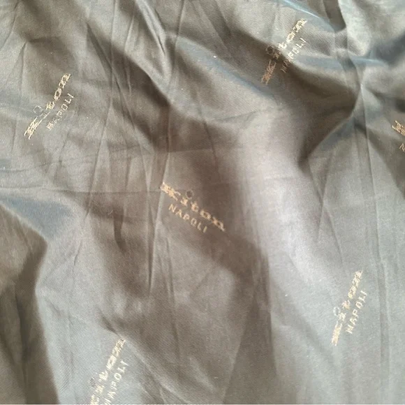 Kiton Napoli brown suede pelle leather puffer coat size 50 - Picture 5 of 10